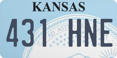 KS license plate 431HNE