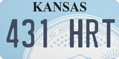 KS license plate 431HRT