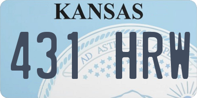 KS license plate 431HRW