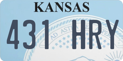 KS license plate 431HRY