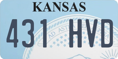 KS license plate 431HVD