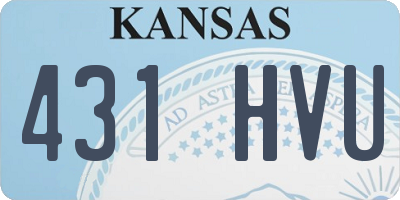 KS license plate 431HVU