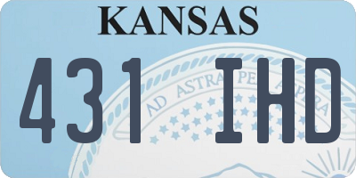 KS license plate 431IHD