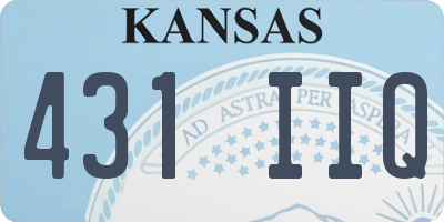 KS license plate 431IIQ