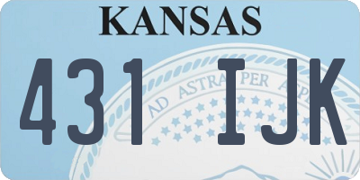 KS license plate 431IJK
