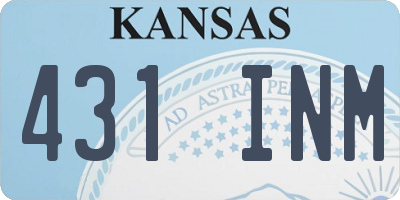 KS license plate 431INM