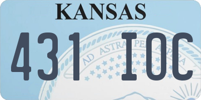 KS license plate 431IOC