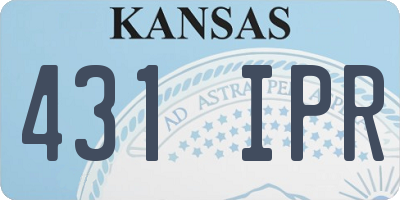 KS license plate 431IPR