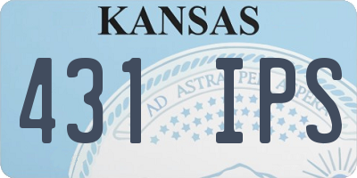 KS license plate 431IPS