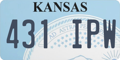 KS license plate 431IPW