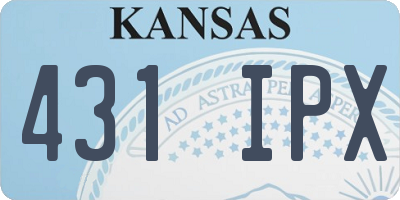 KS license plate 431IPX