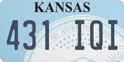 KS license plate 431IQI