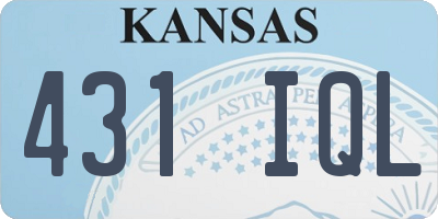 KS license plate 431IQL