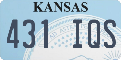 KS license plate 431IQS