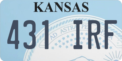 KS license plate 431IRF