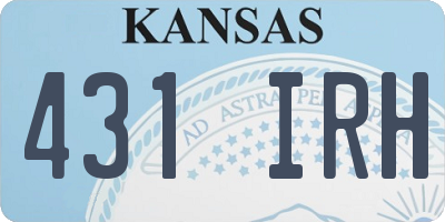 KS license plate 431IRH