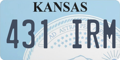 KS license plate 431IRM