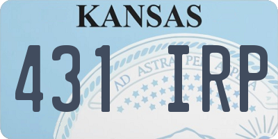 KS license plate 431IRP