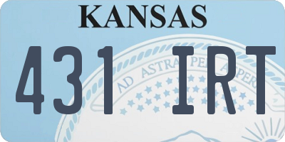 KS license plate 431IRT
