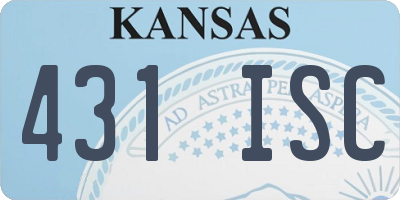 KS license plate 431ISC