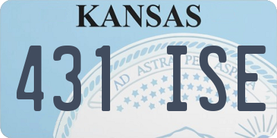 KS license plate 431ISE