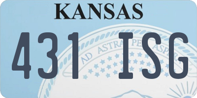 KS license plate 431ISG