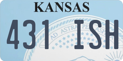 KS license plate 431ISH