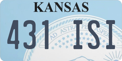 KS license plate 431ISI