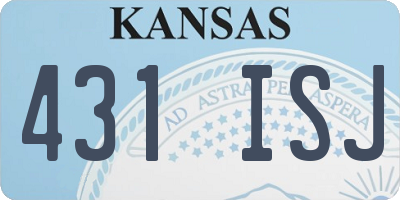 KS license plate 431ISJ