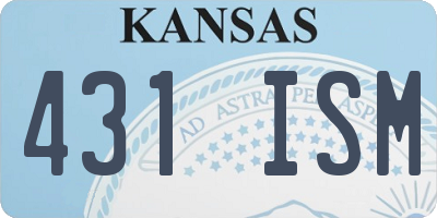 KS license plate 431ISM