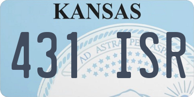 KS license plate 431ISR