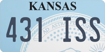 KS license plate 431ISS