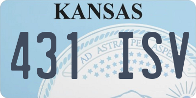 KS license plate 431ISV