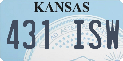 KS license plate 431ISW