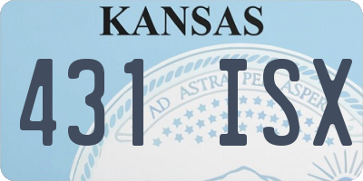 KS license plate 431ISX