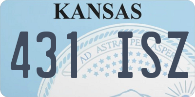 KS license plate 431ISZ