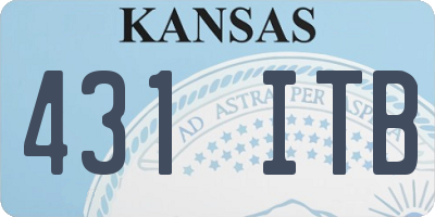 KS license plate 431ITB