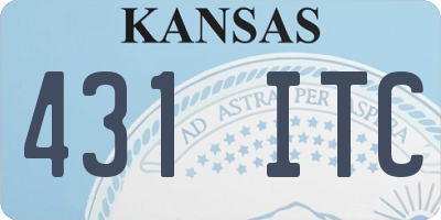 KS license plate 431ITC