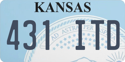 KS license plate 431ITD