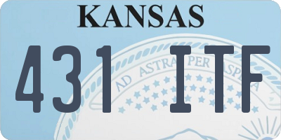 KS license plate 431ITF