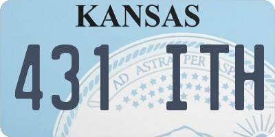 KS license plate 431ITH
