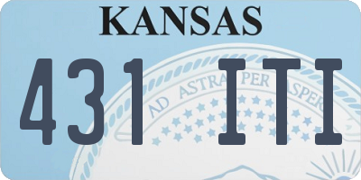 KS license plate 431ITI