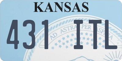 KS license plate 431ITL