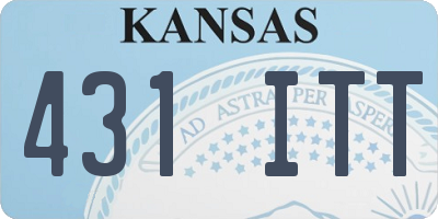 KS license plate 431ITT