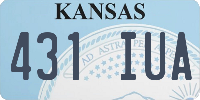 KS license plate 431IUA