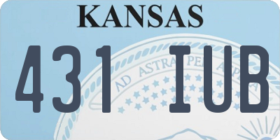 KS license plate 431IUB