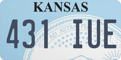 KS license plate 431IUE