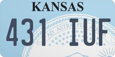 KS license plate 431IUF