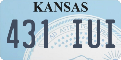 KS license plate 431IUI