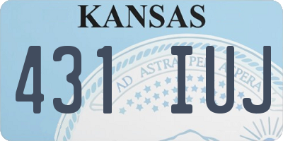 KS license plate 431IUJ